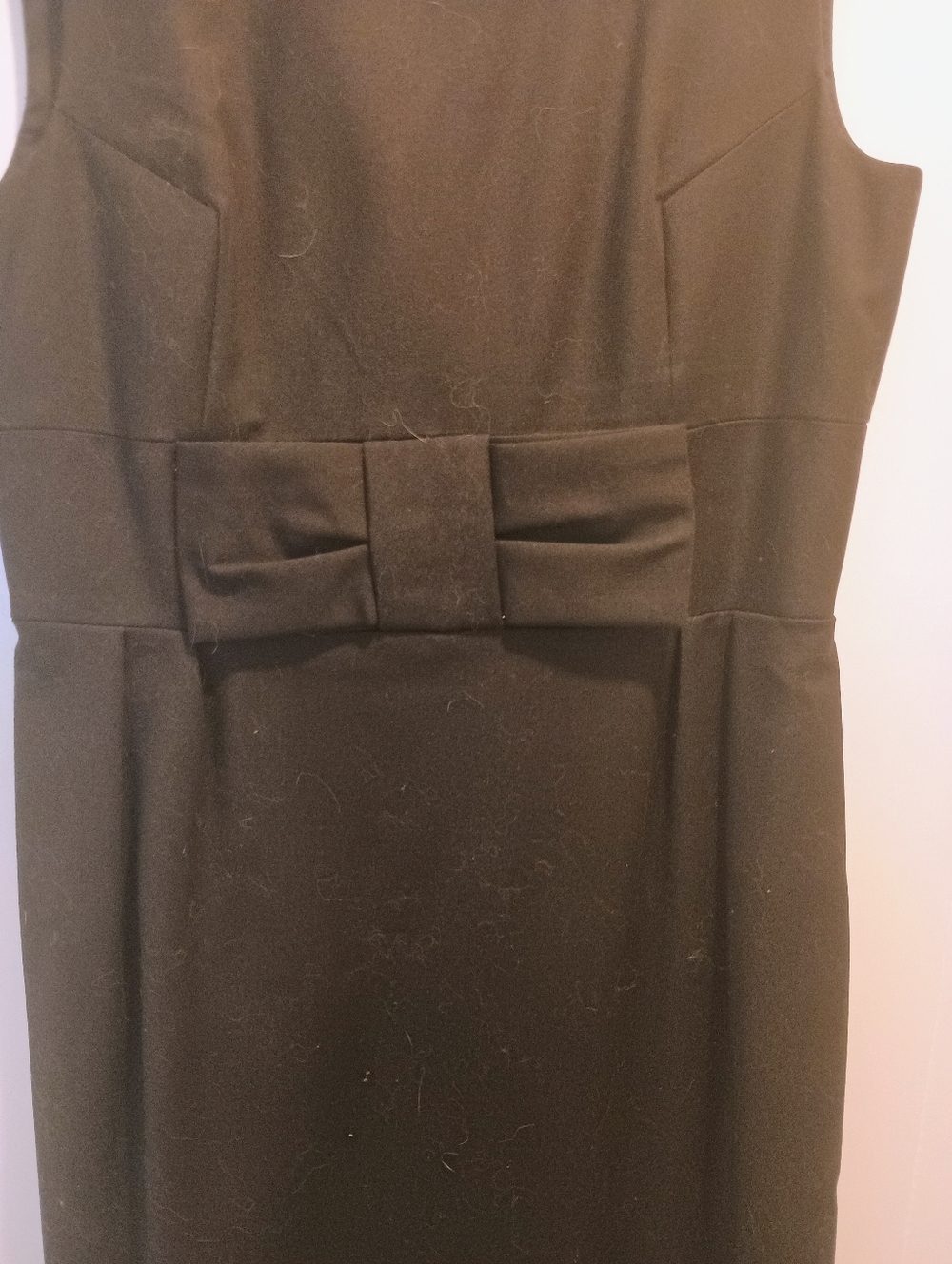Kate Spade Nicolette Classic Black Sleeveless Bow Accent Dress - Picture 2 of 3